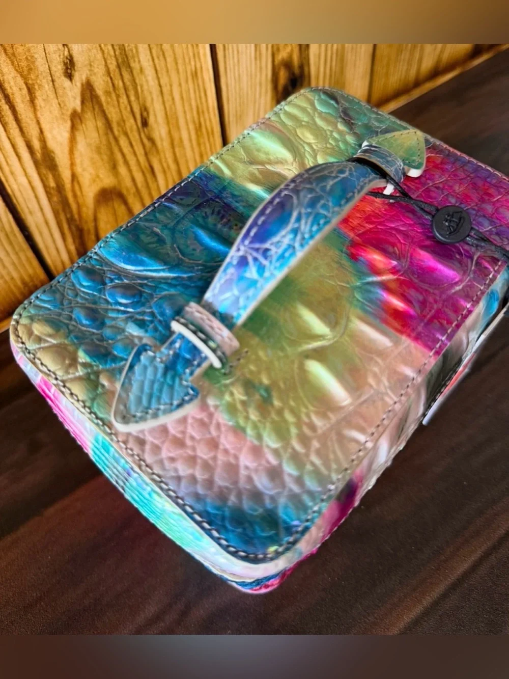 BRAHMIN SMALL CHARMAINE MELBOURNE Makeup Bag Leather IMPRESSION NWT FIRM $